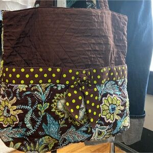 Vera Bradley Diaper Bag. Brown Green Blue